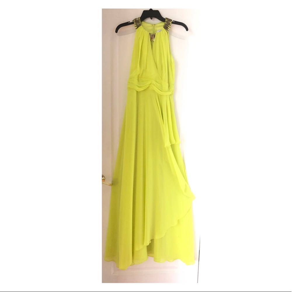 A lime green dress